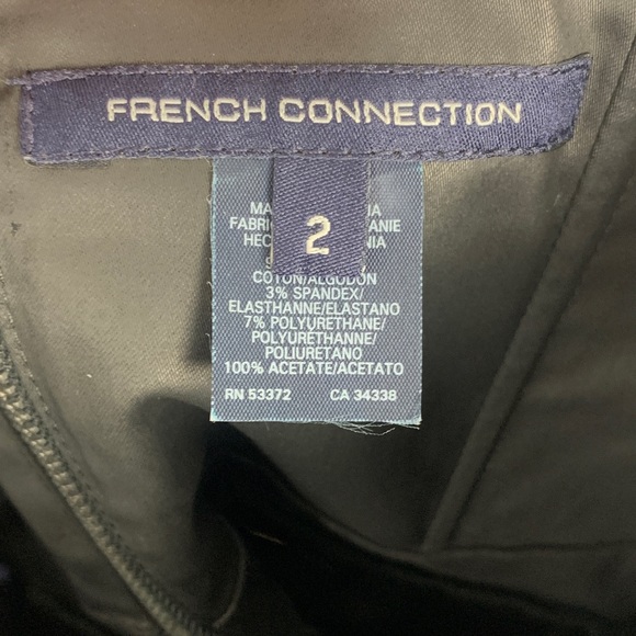 French Connection Strapless Faux Leather Mini Dress Black Size 2 - Picture 8 of 10